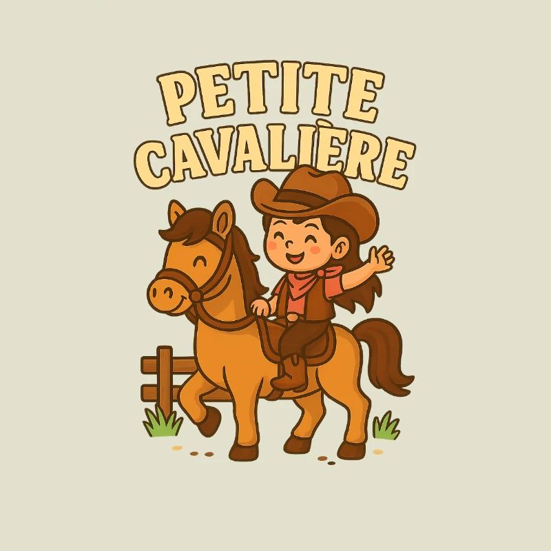 Petite cavalière mignonne