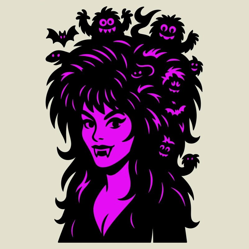 Dame vampire avec des super-cheveux !
