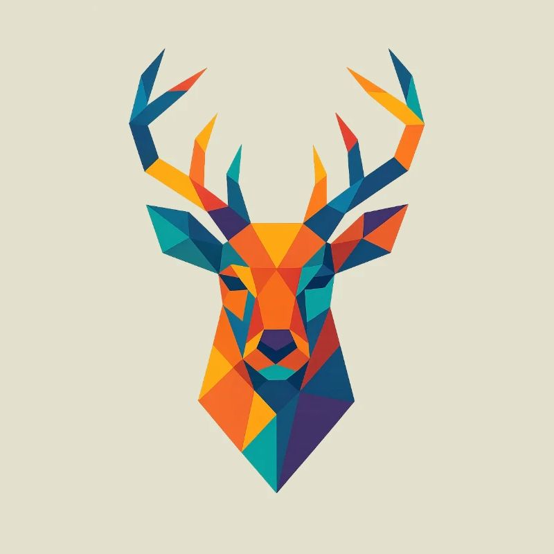 Tête de cerf | Impression de cerf / Impression / Design