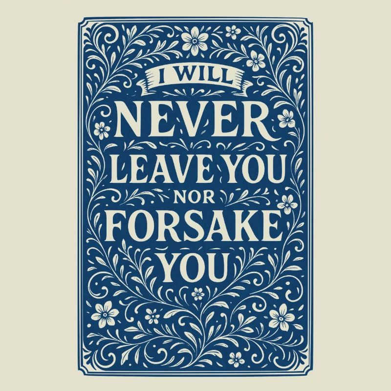 Ich werde dich niemals verlassen oder im Stich lassen