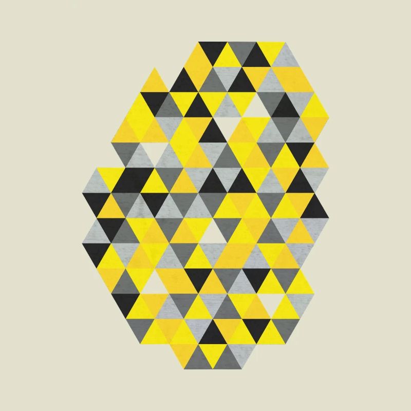 Geometric triangle pattern Sunny Yellow
