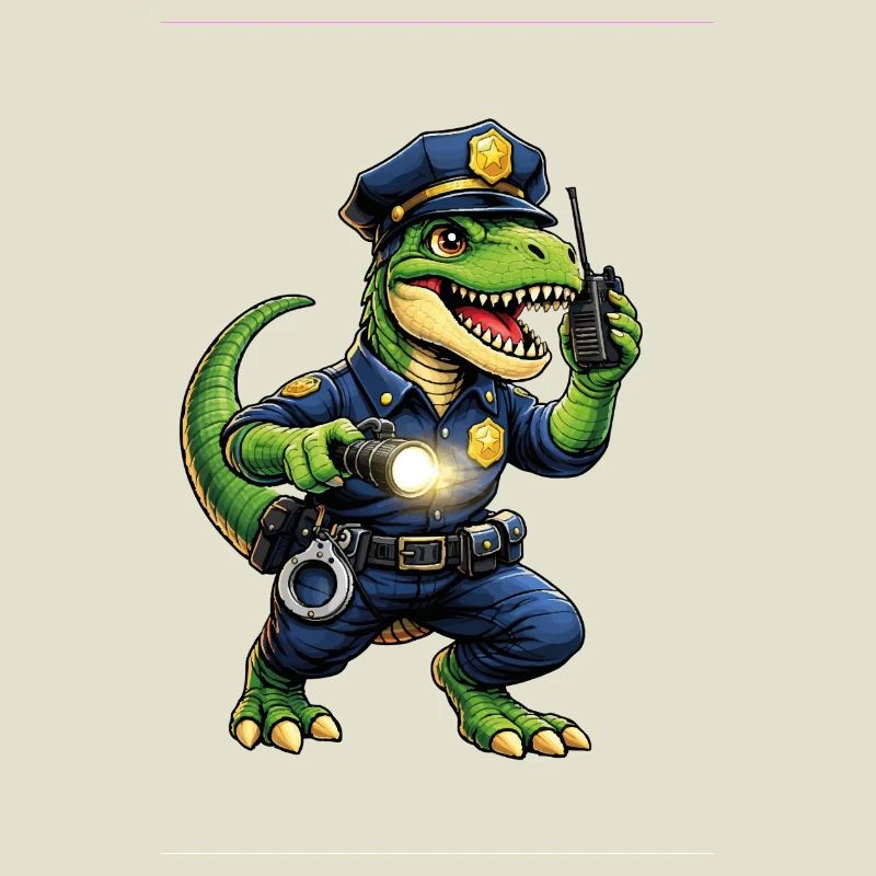 Dino as a policeman