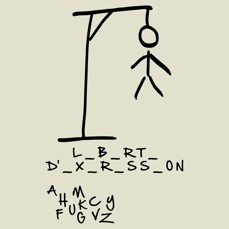 Pendu - Liberté d'expression
