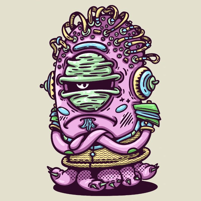 Créature extraterrestre rose de l’espace