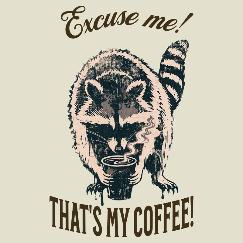 Excusez-moi ! C’est mon café – Raton laveur