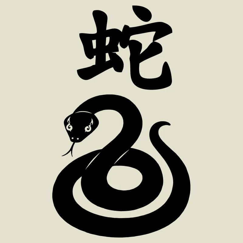 Serpent à caractère chinois avec image de serpent