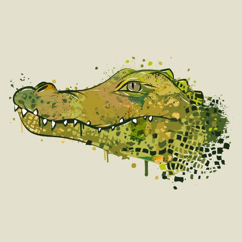 un graffiti de crocodile