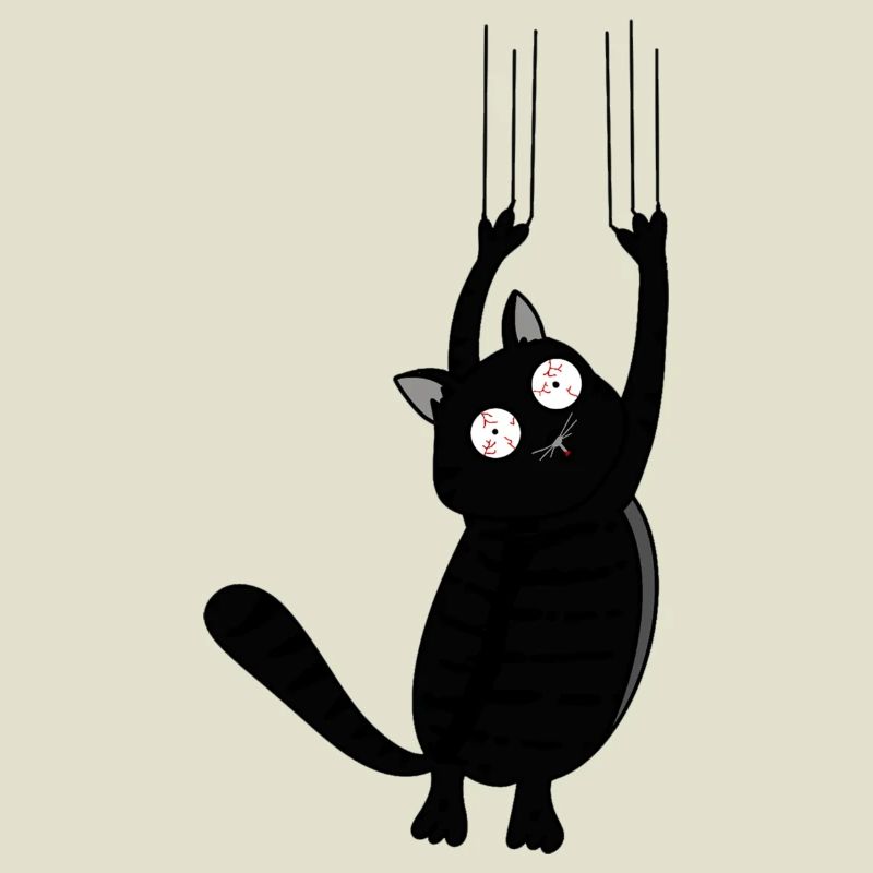 Panic Cat (Black Version)