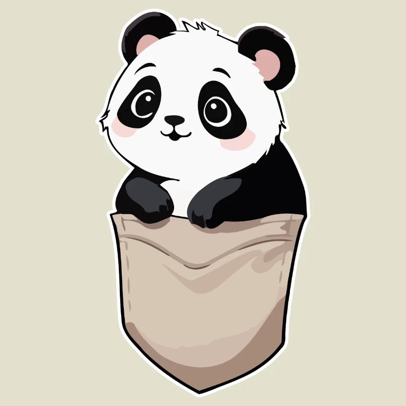 Panda mignon dans la poche