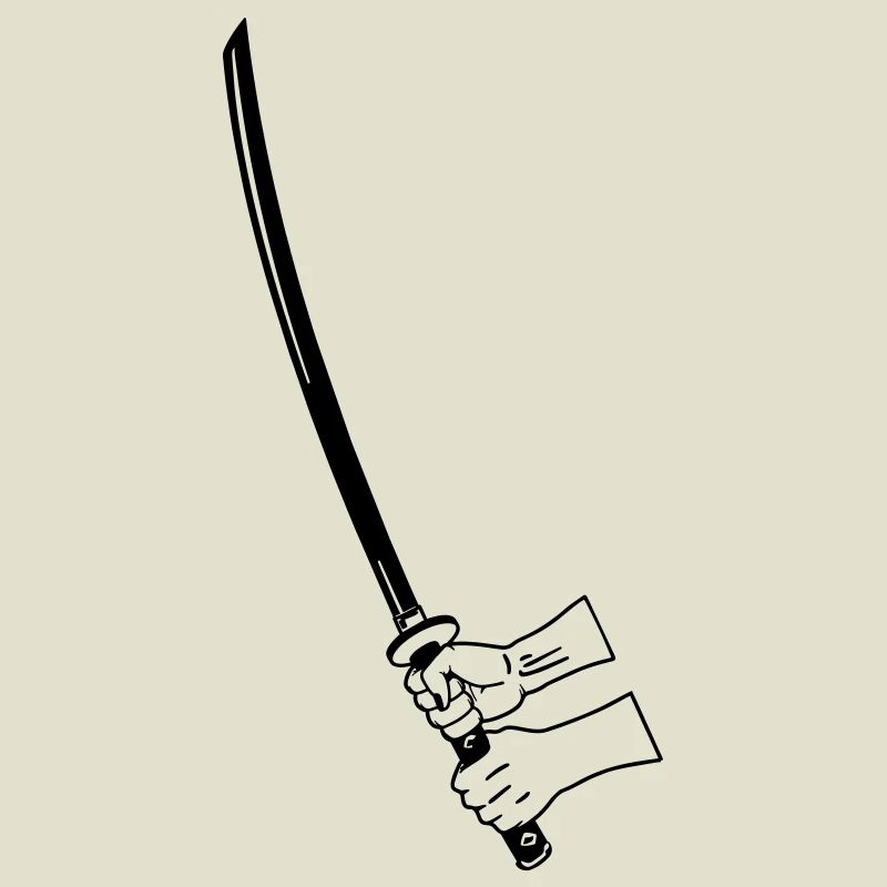 Samurai Busihdo katana with two hands