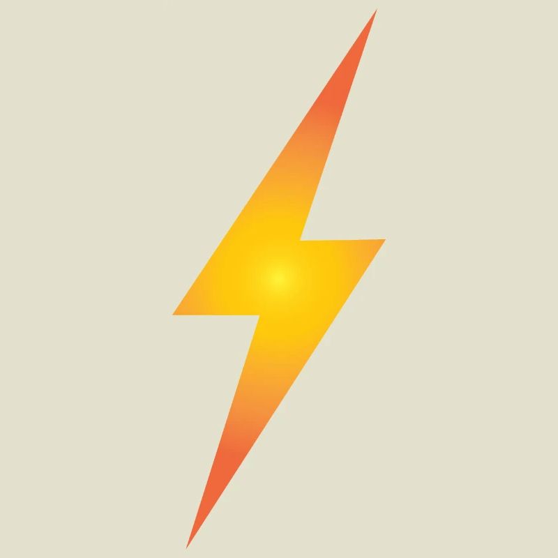 Yellow gradient lightning bolt