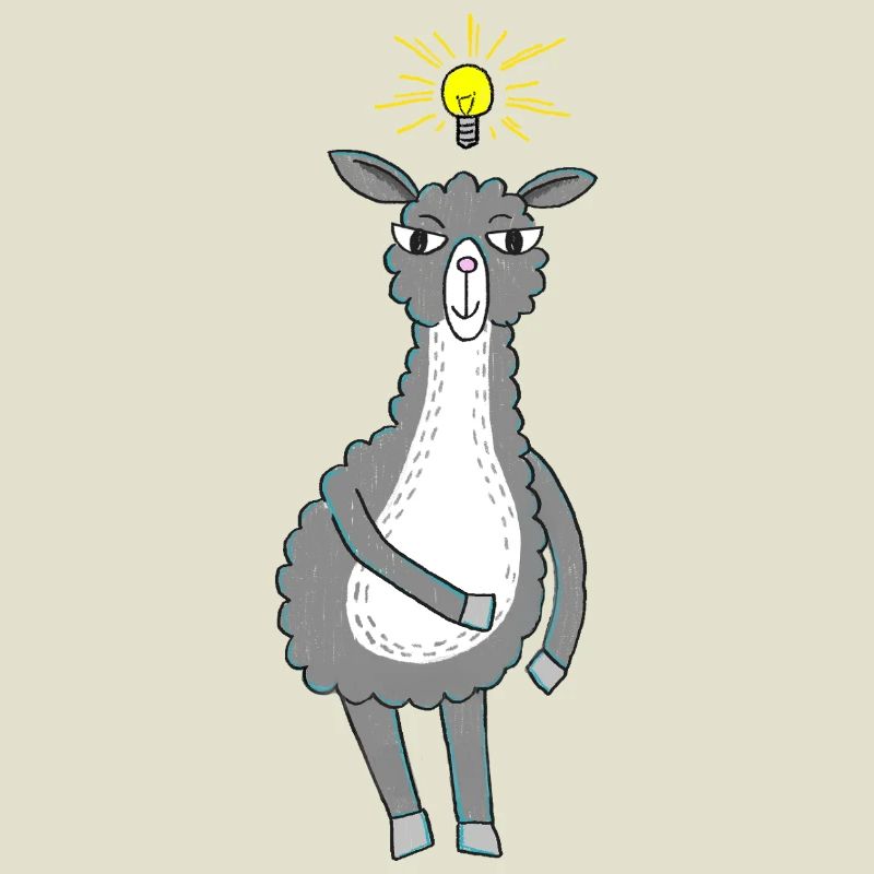 Lama hat eine Idee