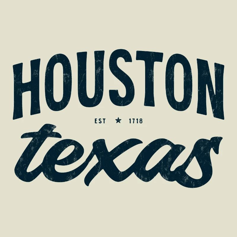 Houston Texas Script Emblem Tee