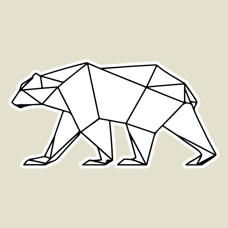 Icône polygonale de l’ours polaire