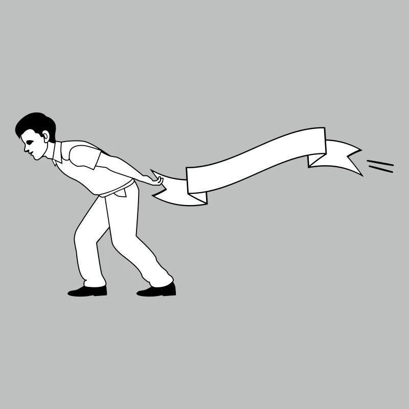 man pulls Banner | Bannerträger