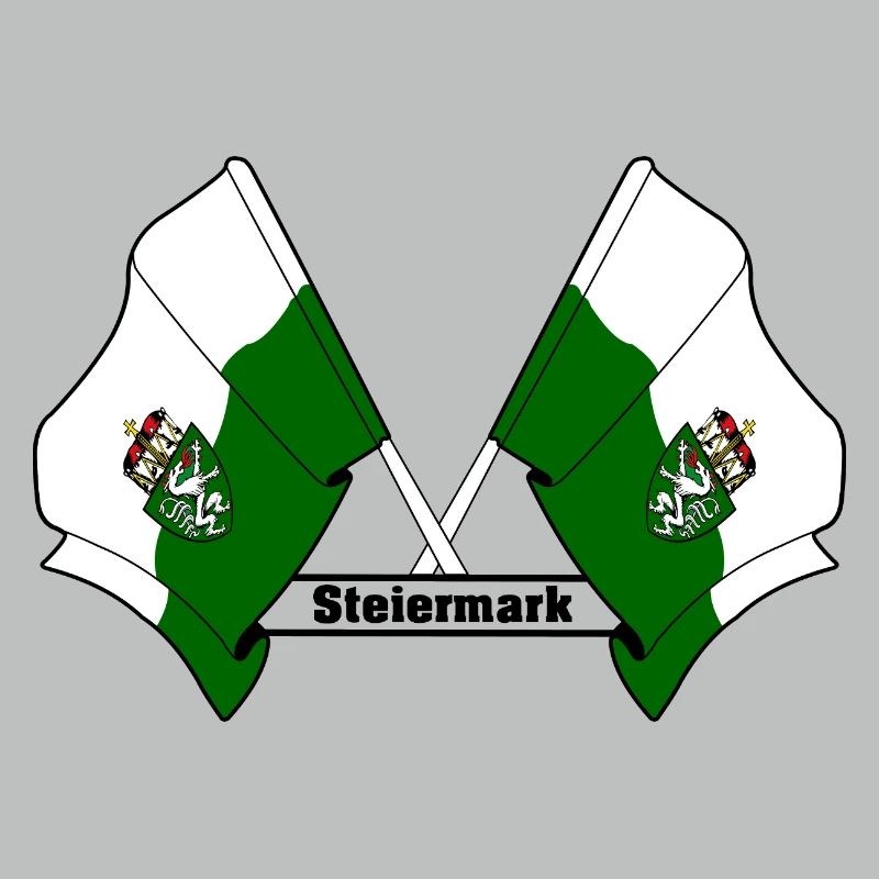 Drapeaux de Styrie avec texte