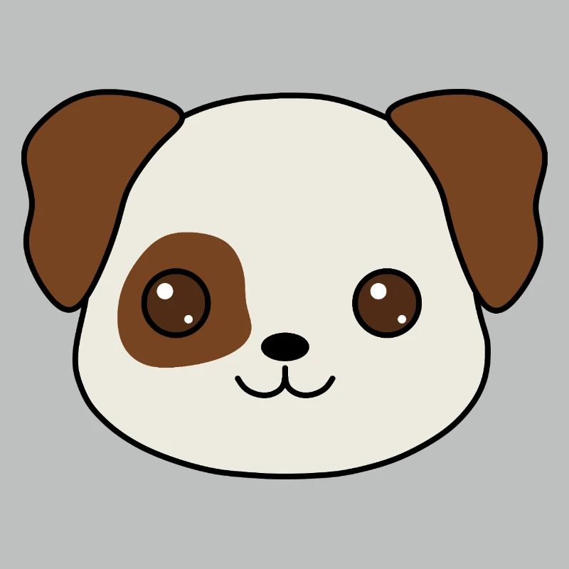 conception de dessin animé de chiot charmant