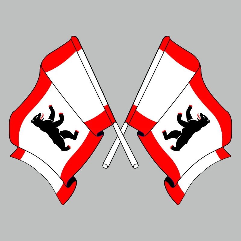 Zwei Flaggen Berlin