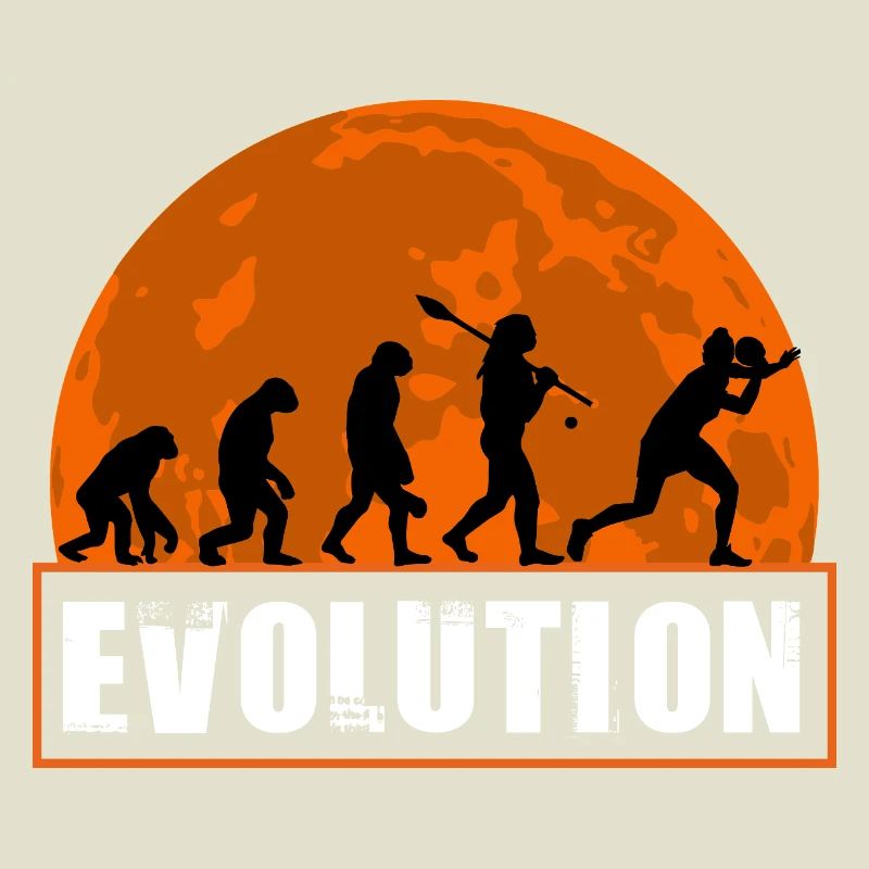 Table Tennis Evolution Ping Pong Player Art