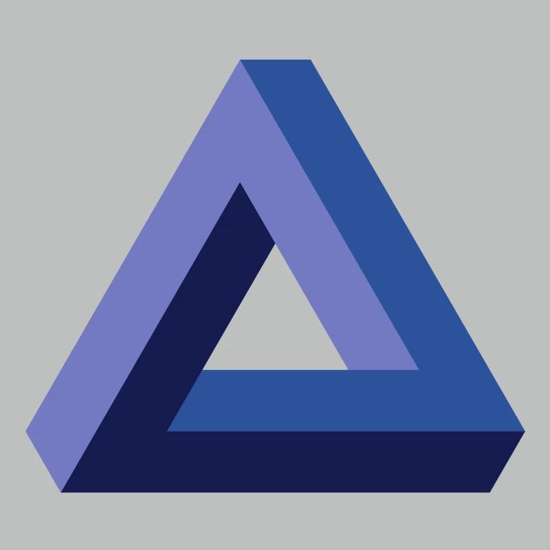 Optical illusion triangle