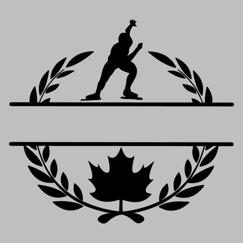 Couronne de laurier de patinage à la feuille d’érable du Canada