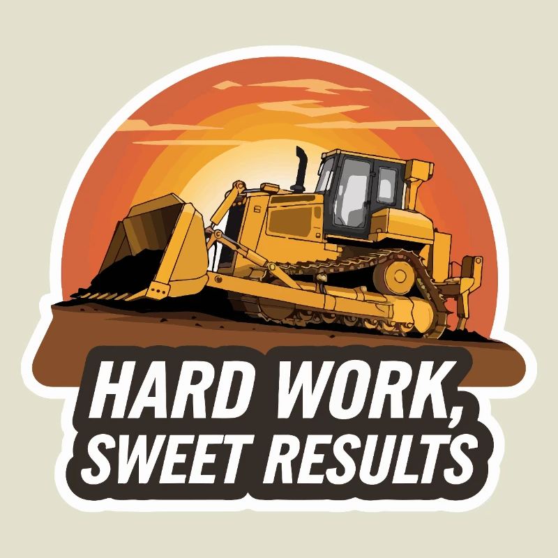 Construction Equipment Sunset Design