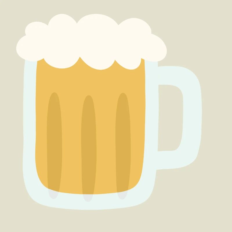 Illustration de chope de bière mousseuse