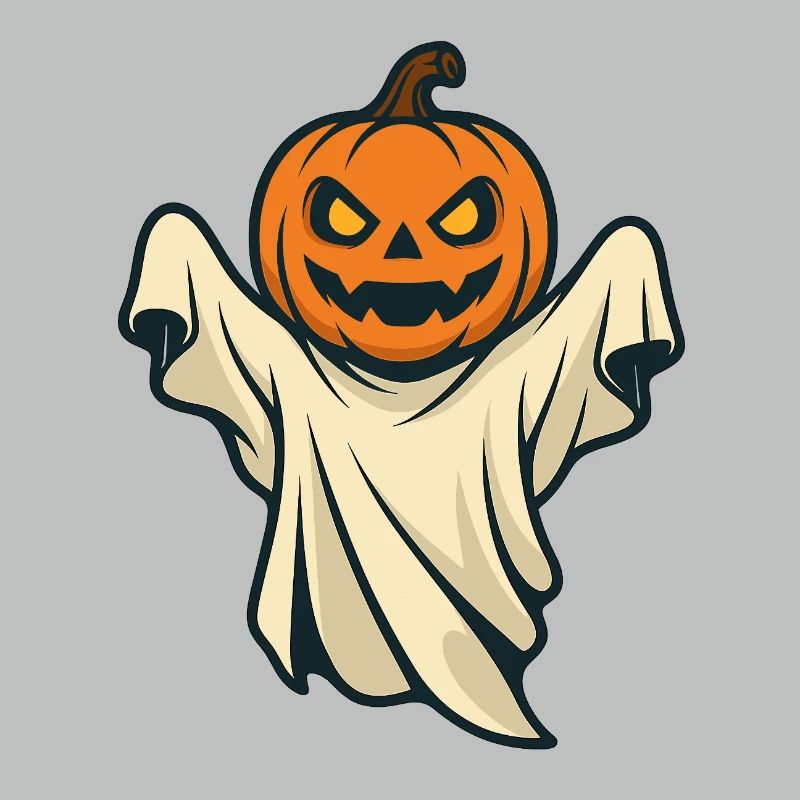 Halloween Pumpkin Ghost Spooky Design