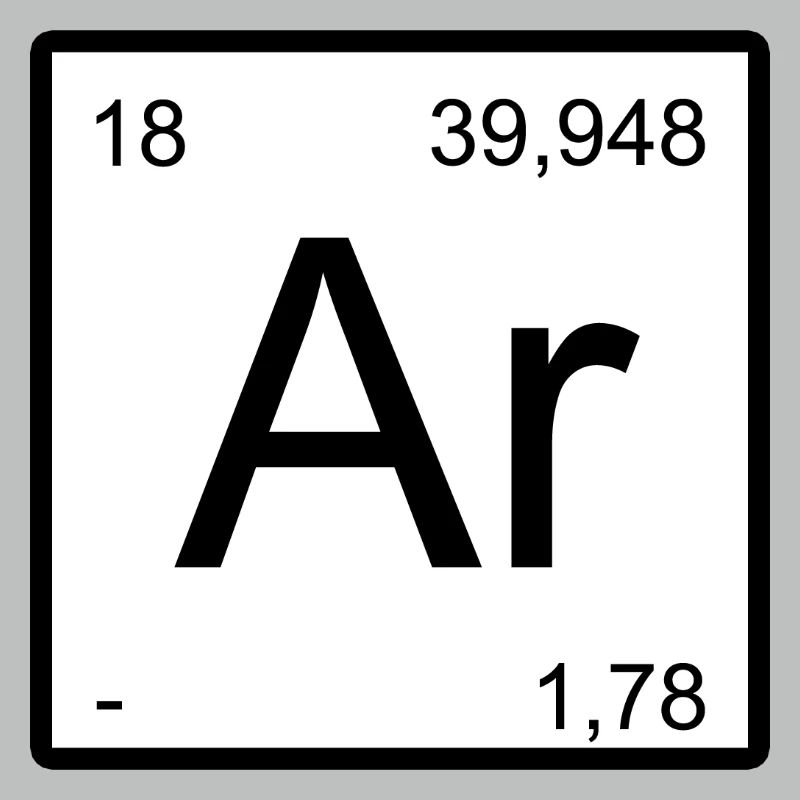 Graphique du symbole de l’argon