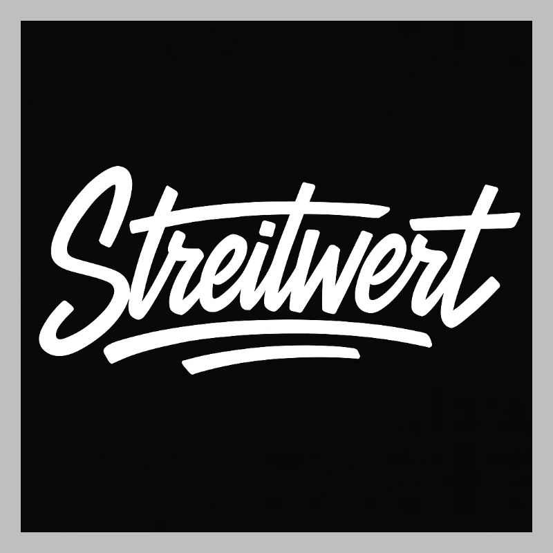 Streitwert Script Logo Schwarz