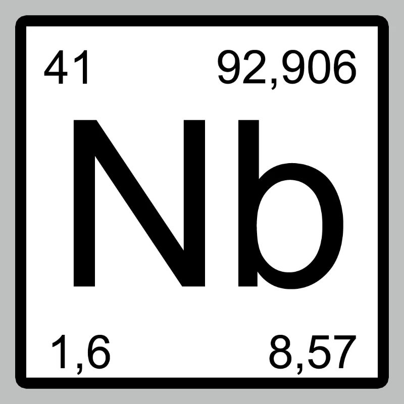 Symbole Art Nb Conception des éléments en niobium