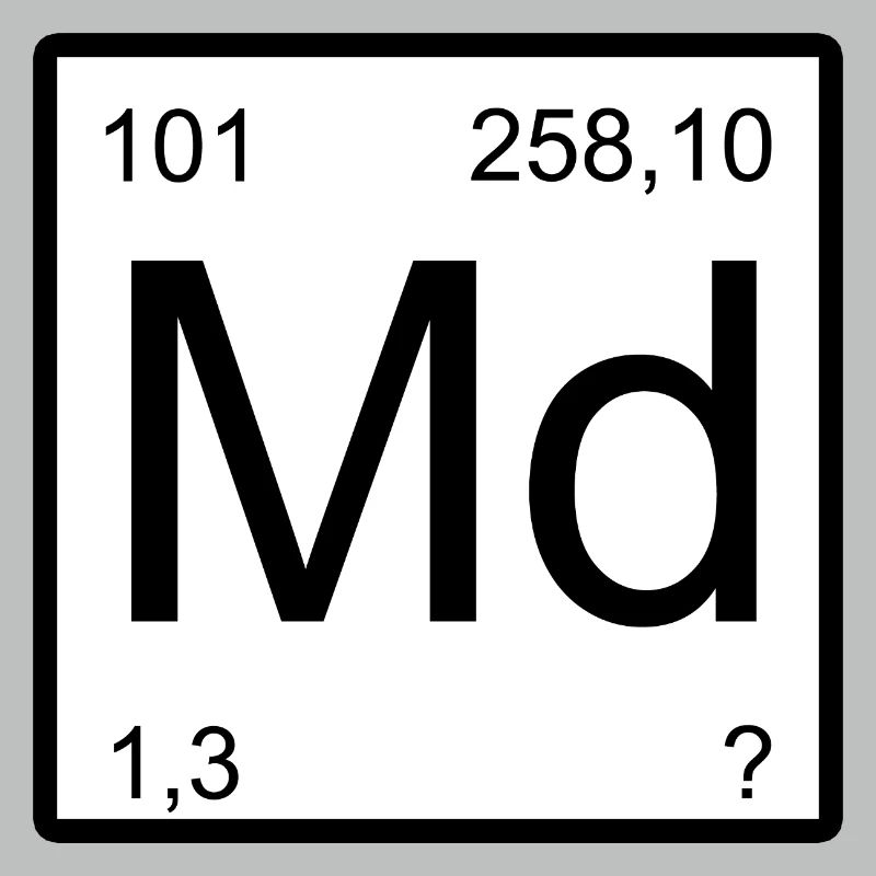Md Mendelevium Element Monogram