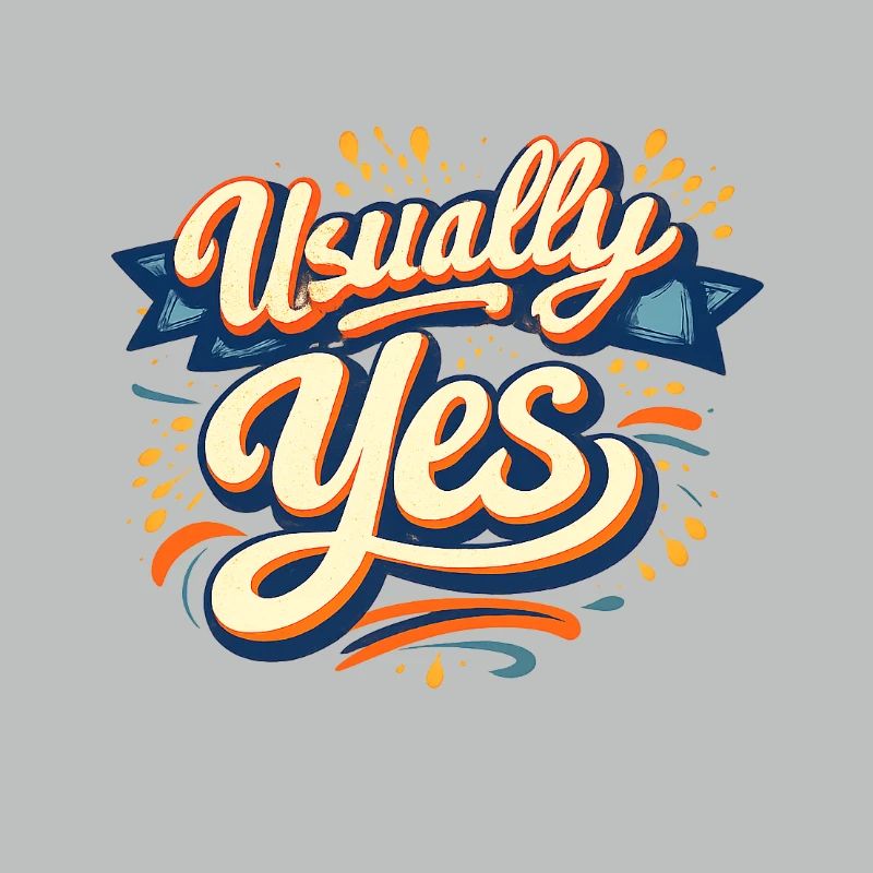 Usually Yes Retro Script