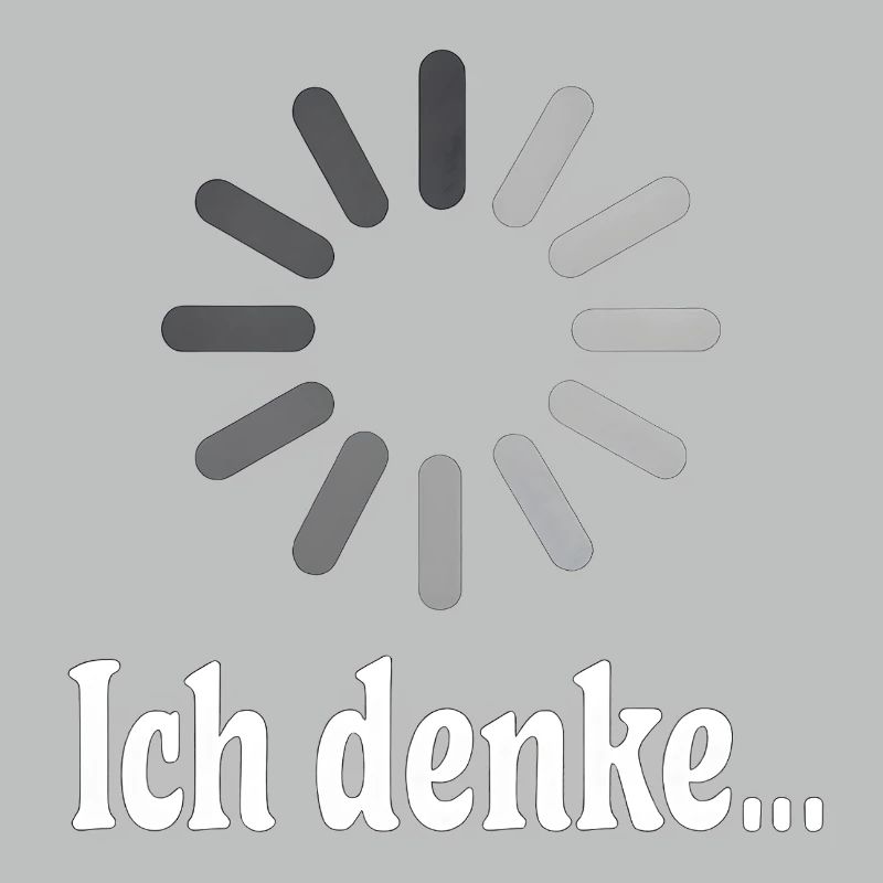 Ich denke bitte warten