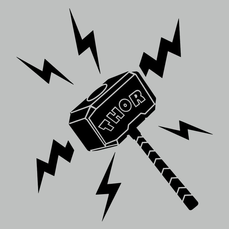 Thor hammer with text THOR
