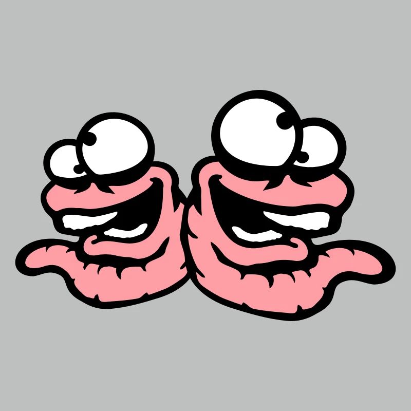 Worms Laughing Duo Crazy Squinting Silly Team