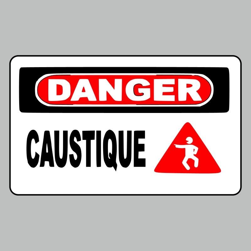 Panneau Danger Caustique
