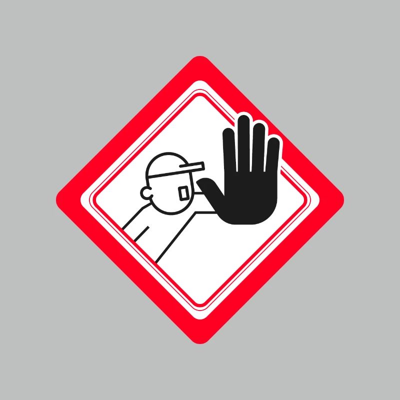 Unauthorized access prohibited Prohibition signs