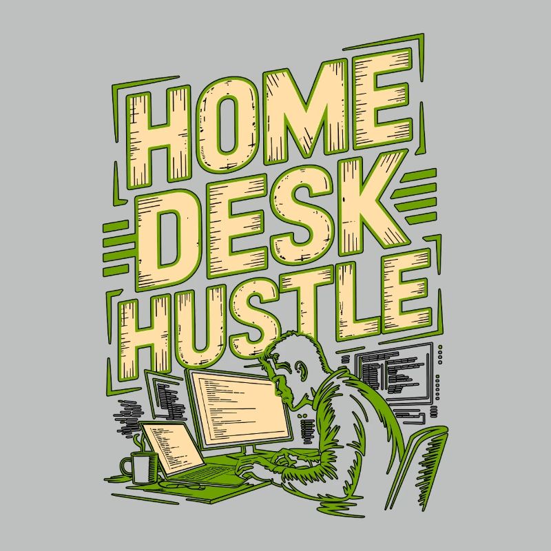 Remote Developer Home Desk Hustle Remote Coder
