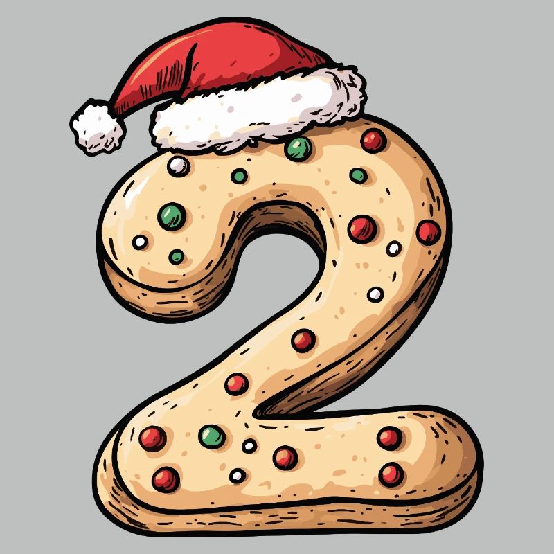 Biscuit de Noël à 2 chiffres