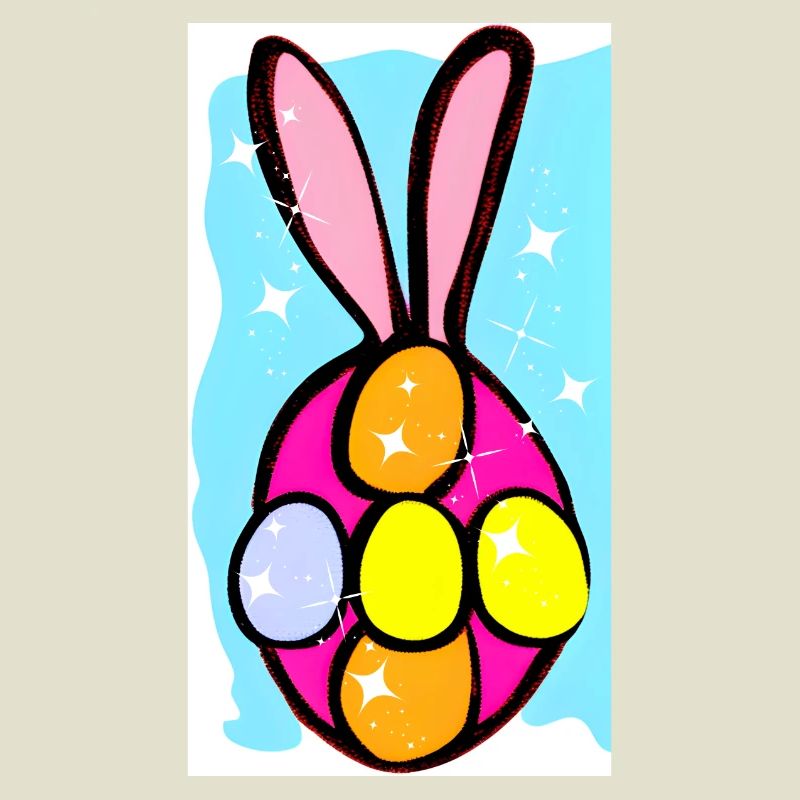 Bunte Osterhasen-Eier Illustration