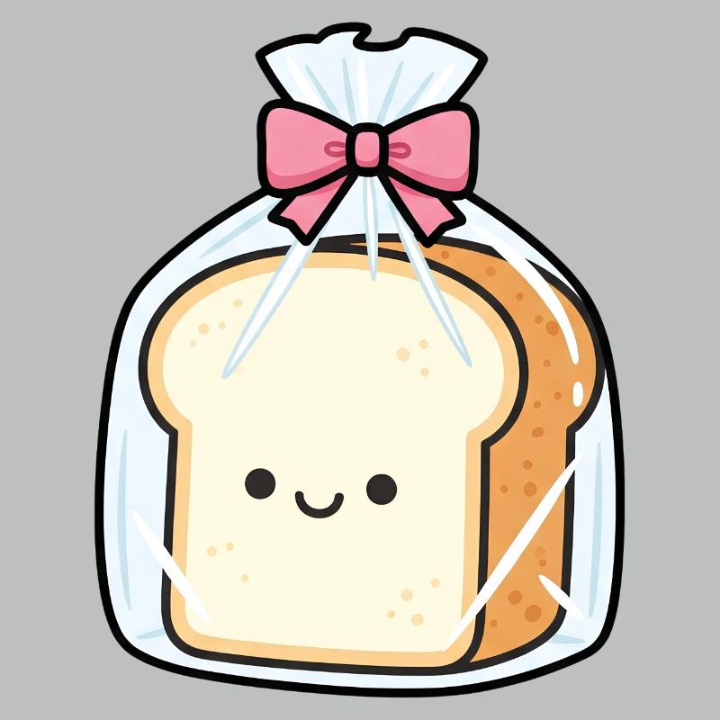 Bagged Kawaii Bread with Pink Bow