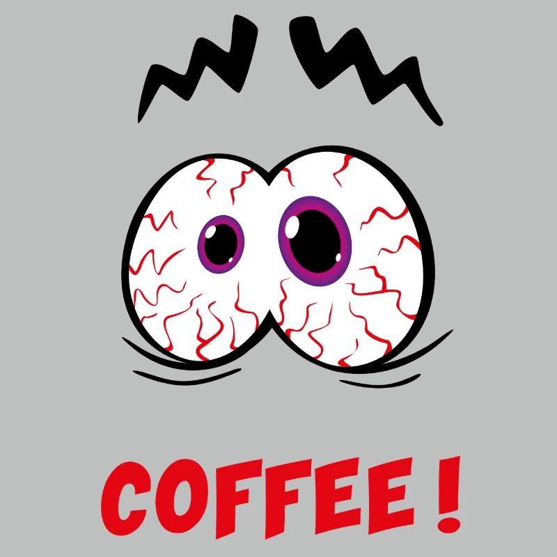 I need coffee! Funny comic motif