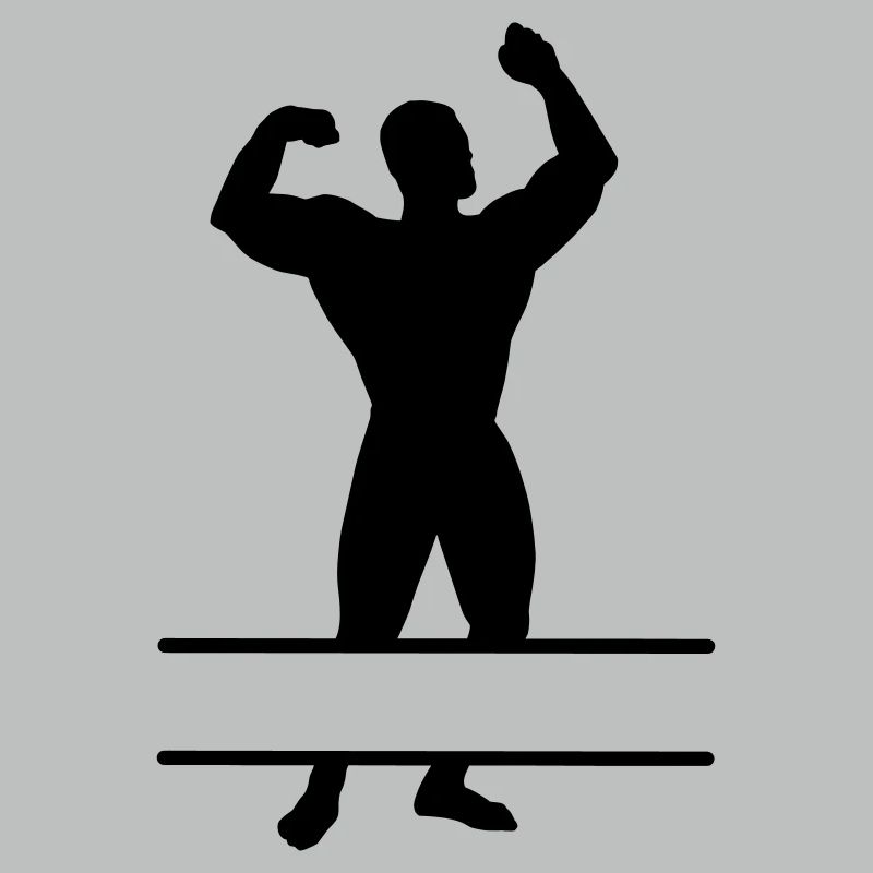 Bodybuilder mit Textraum