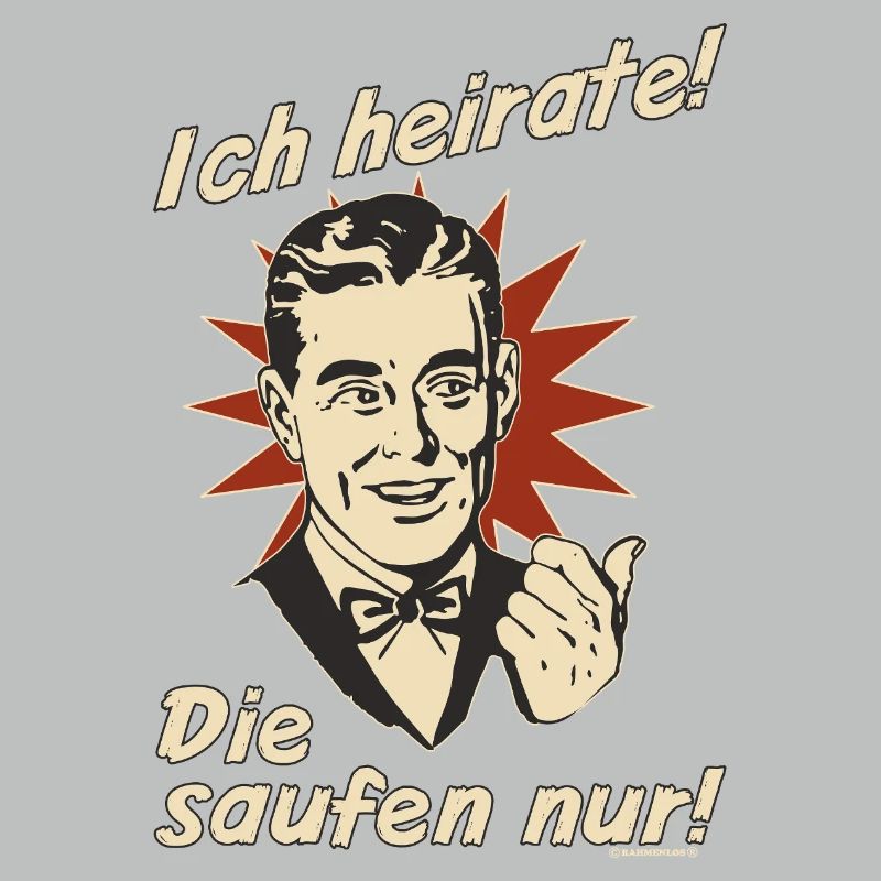Retro-Eheversprechen mit Trinkmotiv