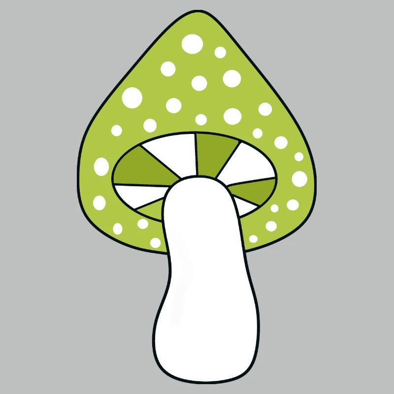 Mushroom green fly agaric pattern customizable