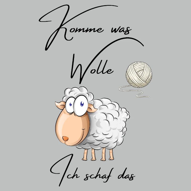 Lustiges Schaf mit Wolle – Cute Comic Tier