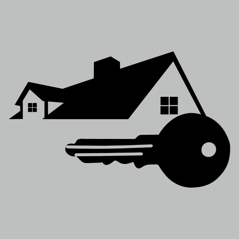 Clé avec clé de maison pour le logo acheté maison