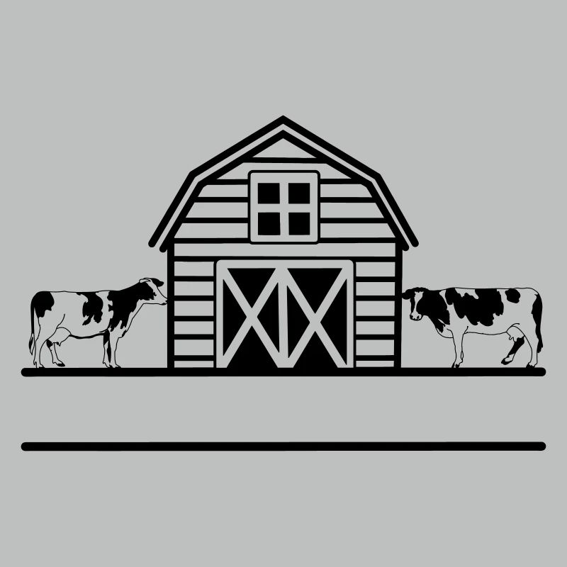 Monogramme de vaches de ferme