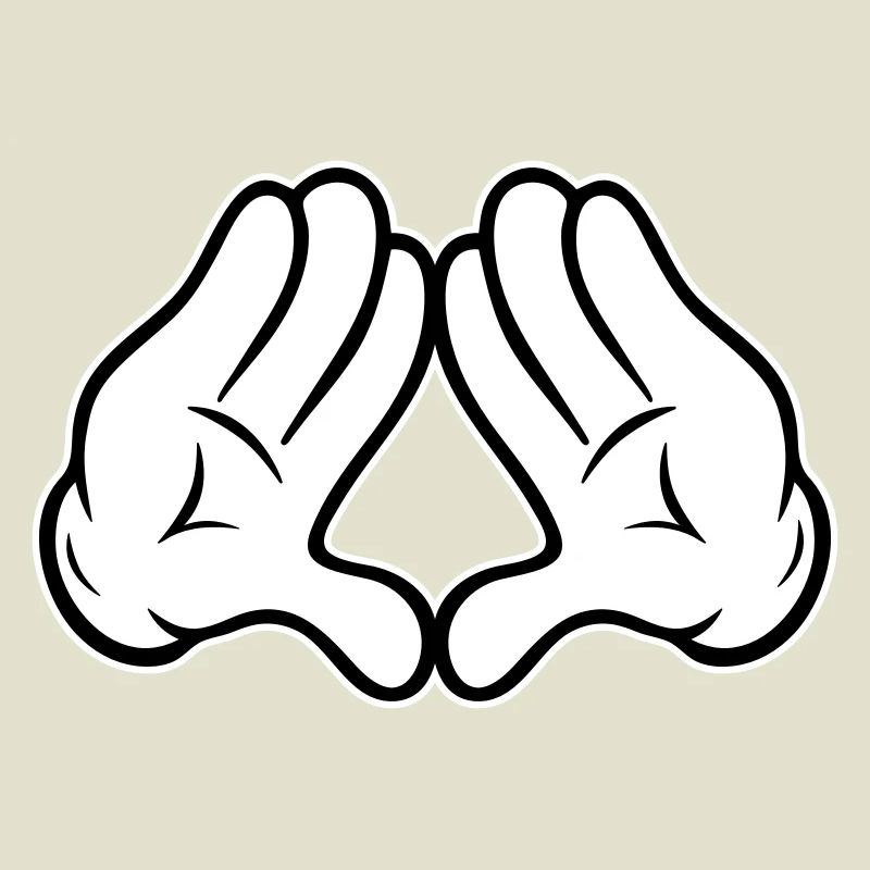 Hands Diamond Pyramid Triangle Rhombus Comic Style